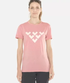 T-Shirt Femme Chevron Merino Blend Manches Courtes