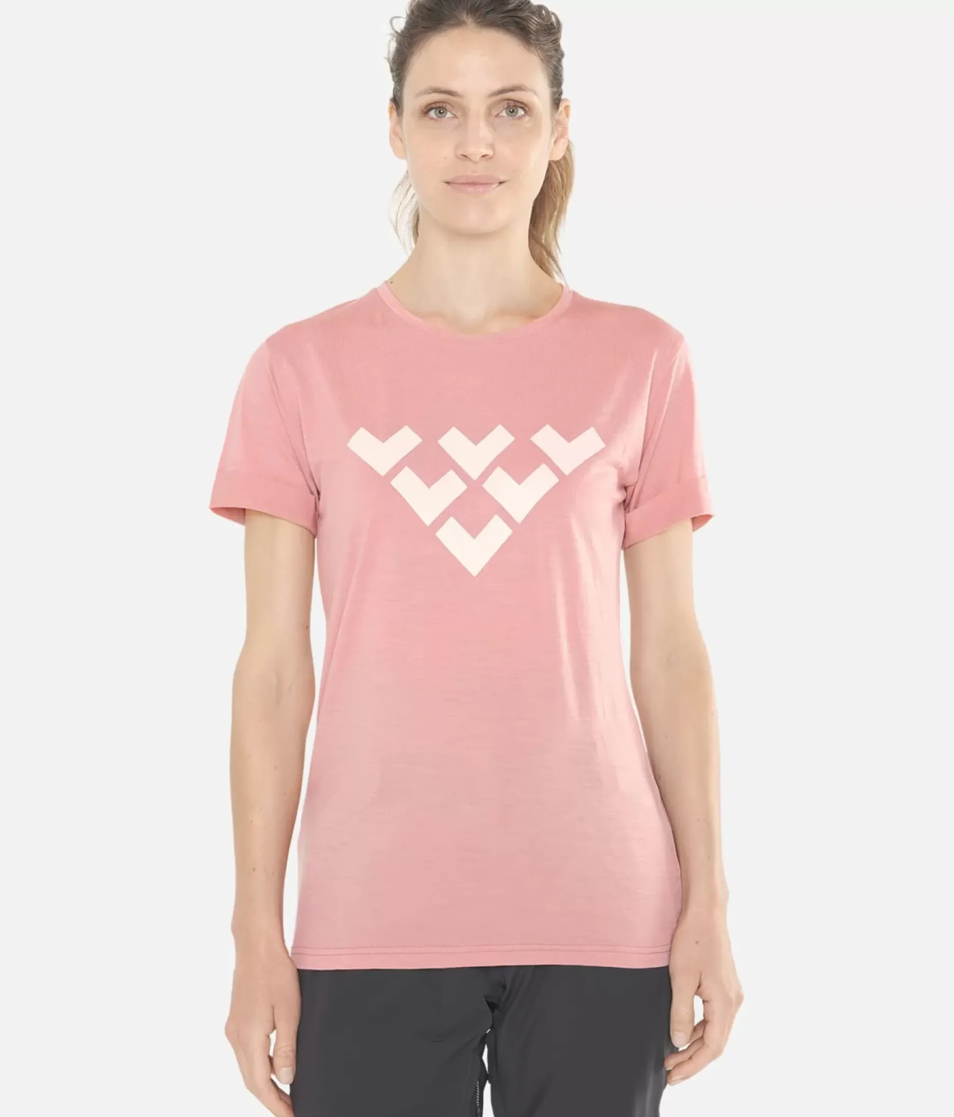 T-Shirt Femme Merino Manches Courtes Chevron