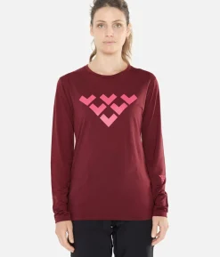 T-Shirt Femme Merino Manches Longues Chevron