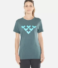 T-Shirt Femme Merino Manches Courtes Chevron