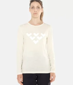 T-Shirt Femme Merino Manches Longues Chevron