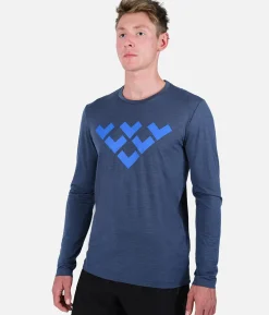 T-Shirt Homme Chevron Merino Blend Manches Longues