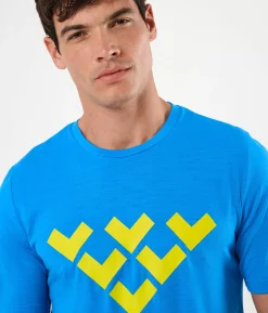 T-Shirt Homme Chevron Merino Blend Manches Courtes