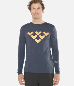T-Shirt Homme Merino Manches Longues Chevron