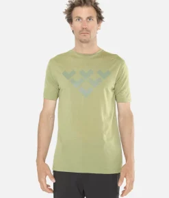 T-Shirt Homme Merino Manches Courtes Chevron