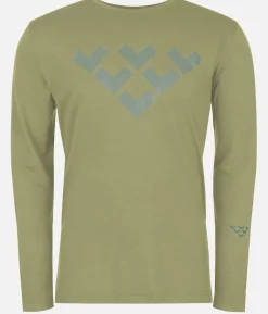 T-Shirt Homme Merino Manches Longues Chevron