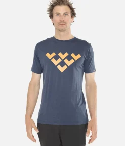 T-Shirt Homme Merino Manches Courtes Chevron